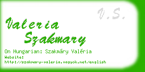 valeria szakmary business card