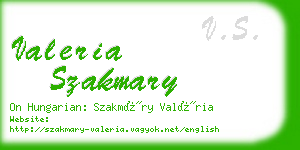 valeria szakmary business card